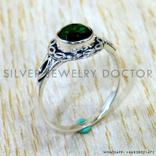 Emerald 925 Sterling Silver Ring (SJWR-3167) Emerald 925 Sterling Silver Ring (SJWR-3167)