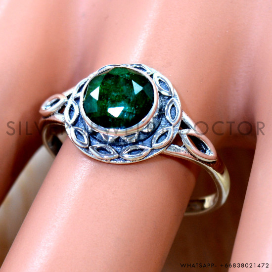 Emerald 925 Sterling Silver Ring (SJWR-3167) Emerald 925 Sterling Silver Ring (SJWR-3167)