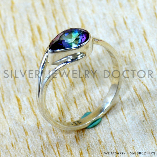Mystic Topaz 925 Sterling Silver Ring (SJWR-3171) Mystic Topaz 925 Sterling Silver Ring (SJWR-3171)