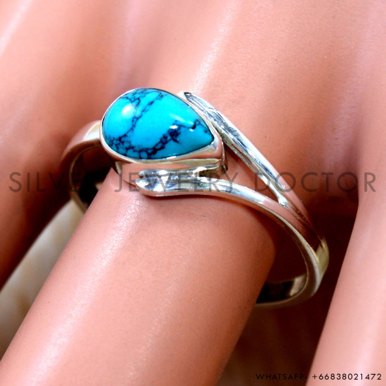 Turquoise 925 Sterling Silver Ring (SJWR-3172) Turquoise 925 Sterling Silver Ring (SJWR-3172)