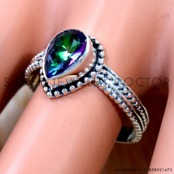 Mystic Topaz 925 Sterling Silver Ring (SJWR-3175)