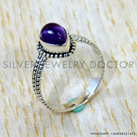 Amethyst 925 Sterling Silver Ring (SJWR-3176)