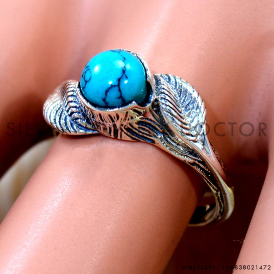 Turquoise 925 Sterling Silver Ring (SJWR-3180) Turquoise 925 Sterling Silver Ring (SJWR-3180)