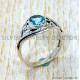 Blue Topaz 925 Sterling Silver Ring (SJWR-3186) Blue Topaz 925 Sterling Silver Ring (SJWR-3186)