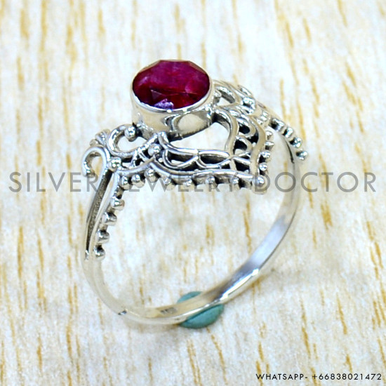 Ruby 925 Sterling Silver Ring (SJWR-3189) Ruby 925 Sterling Silver Ring (SJWR-3189)