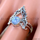 Rainbow Moonstone 925 Sterling Silver Ring (SJWR-3190) Rainbow Moonstone 925 Sterling Silver Ring (SJWR-3190)