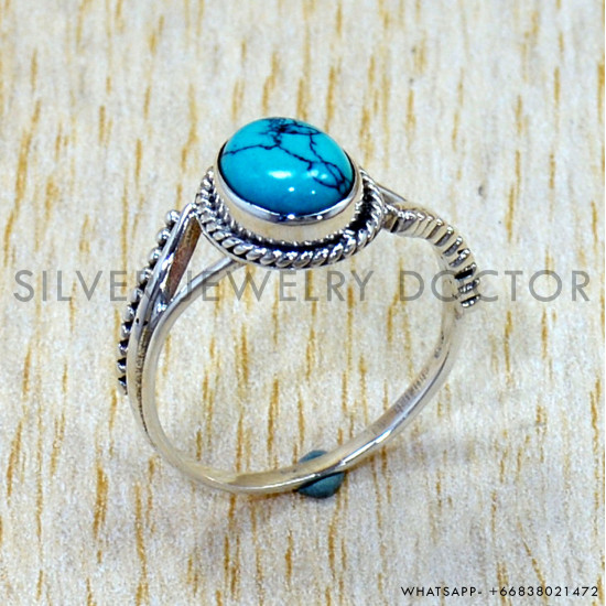 Turquoise 925 Sterling Silver Ring (SJWR-3193) Turquoise 925 Sterling Silver Ring (SJWR-3193)