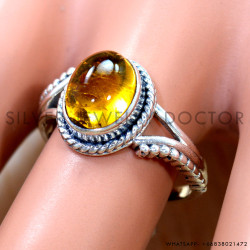 Amber 925 Sterling Silver Ring (SJWR-3196)
