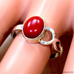 Coral 925 Sterling Silver Ring (SJWR-3198)