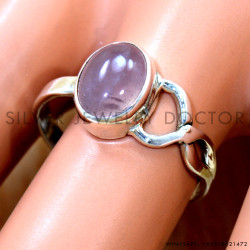 Rose Quartz 925 Sterling Silver Ring (SJWR-3200)