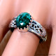 Emerald 925 Sterling Silver Ring (SJWR-3205) Emerald 925 Sterling Silver Ring (SJWR-3205)
