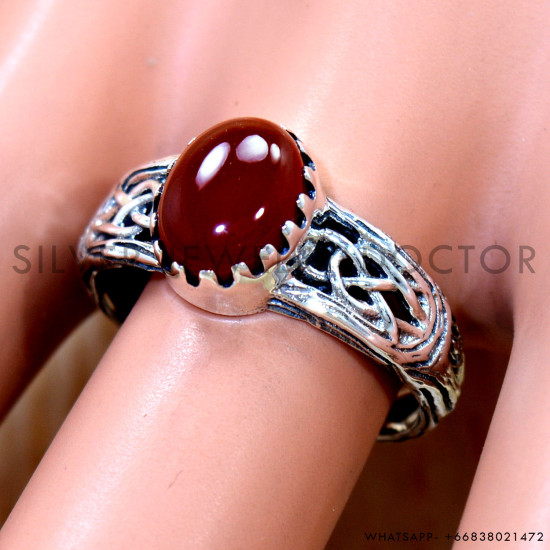 Carnelian 925 Sterling Silver Ring (SJWR-3206) Carnelian 925 Sterling Silver Ring (SJWR-3206)