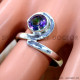 Mystic Topaz 925 Sterling Silver Ring (SJWR-3214) Mystic Topaz 925 Sterling Silver Ring (SJWR-3214)