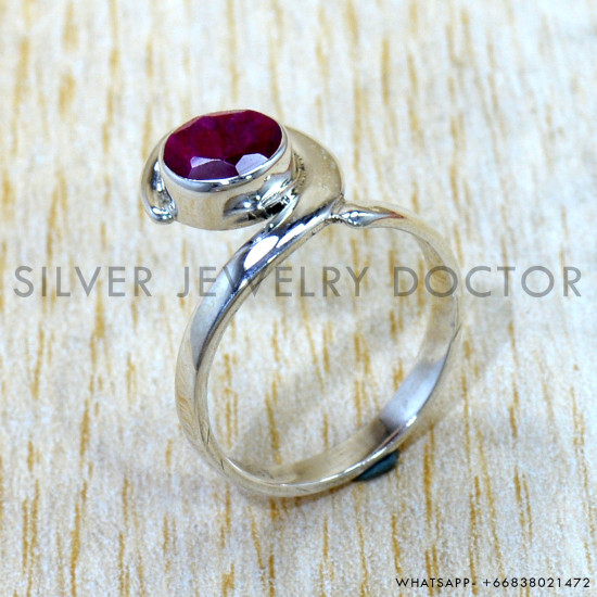 Ruby 925 Sterling Silver Ring (SJWR-3216) Ruby 925 Sterling Silver Ring (SJWR-3216)