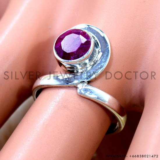 Ruby 925 Sterling Silver Ring (SJWR-3216) Ruby 925 Sterling Silver Ring (SJWR-3216)