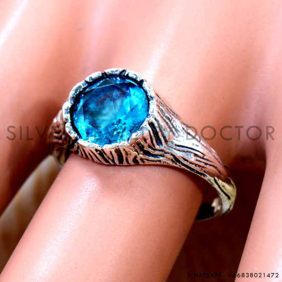 Blue Topaz 925 Sterling Silver Ring (SJWR-3218) Blue Topaz 925 Sterling Silver Ring (SJWR-3218)