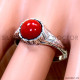 Coral 925 Sterling Silver Ring (SJWR-3220)