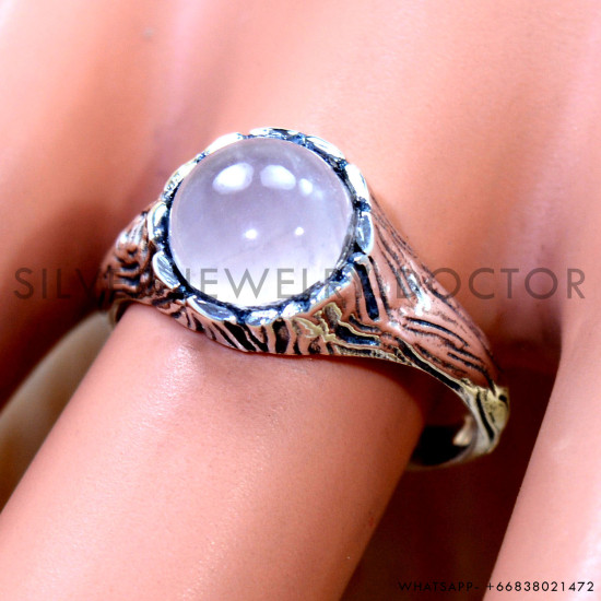 Rose Quartz 925 Sterling Silver Ring (SJWR-3221) Rose Quartz 925 Sterling Silver Ring (SJWR-3221)