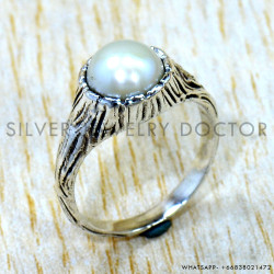 Pearl 925 Sterling Silver Ring (SJWR-3222) Pearl 925 Sterling Silver Ring (SJWR-3222)