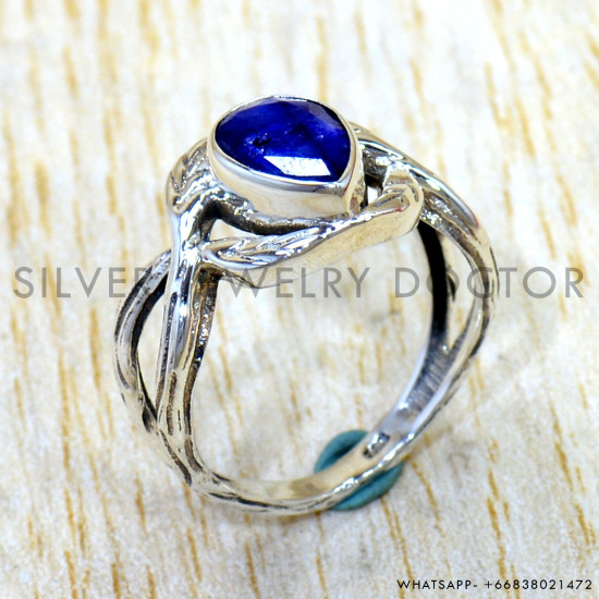 Sapphire 925 Sterling Silver Ring (SJWR-3223) Sapphire 925 Sterling Silver Ring (SJWR-3223)