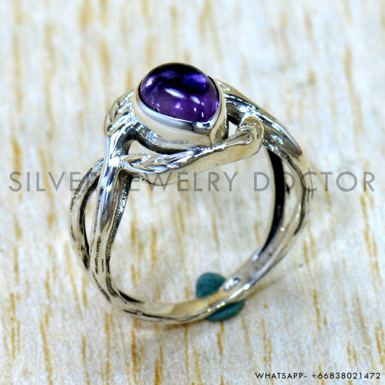 Amethyst 925 Sterling Silver Ring (SJWR-3225) Amethyst 925 Sterling Silver Ring (SJWR-3225)