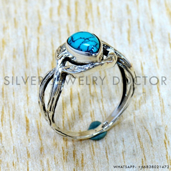 Turquoise 925 Sterling Silver Ring (SJWR-3226)