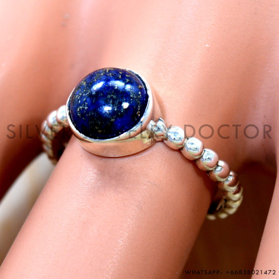 Lapis Lazuli 925 Sterling Silver Ring (SJWR-3235) Lapis Lazuli 925 Sterling Silver Ring (SJWR-3235)