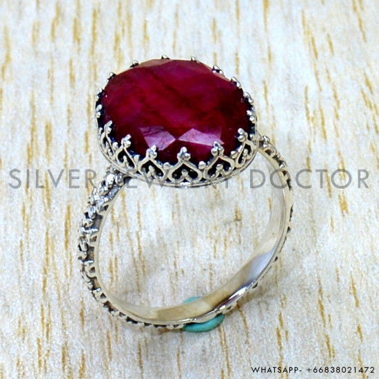 Ruby 925 Sterling Silver Ring (SJWR-3240) Ruby 925 Sterling Silver Ring (SJWR-3240)