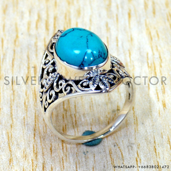 Turquoise 925 Sterling Silver Ring (SJWR-3248)