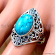 Turquoise 925 Sterling Silver Ring (SJWR-3248)