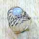 Rainbow Moonstone 925 Sterling Silver Ring (SJWR-3254)