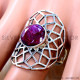 Ruby 925 Sterling Silver Ring (SJWR-3255)