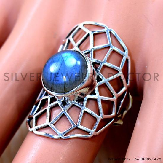 Labradorite 925 Sterling Silver Ring (SJWR-3256)