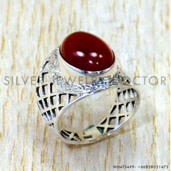 Carnelian 925 Sterling Silver Ring (SJWR-3259) Carnelian 925 Sterling Silver Ring (SJWR-3259)