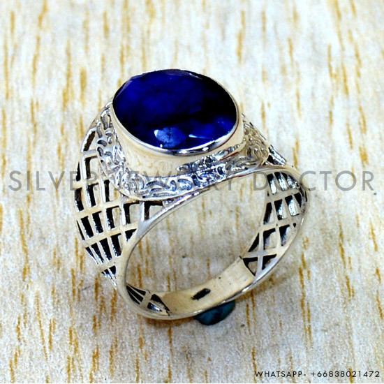 Sapphire 925 Sterling Silver Ring (SJWR-3260)