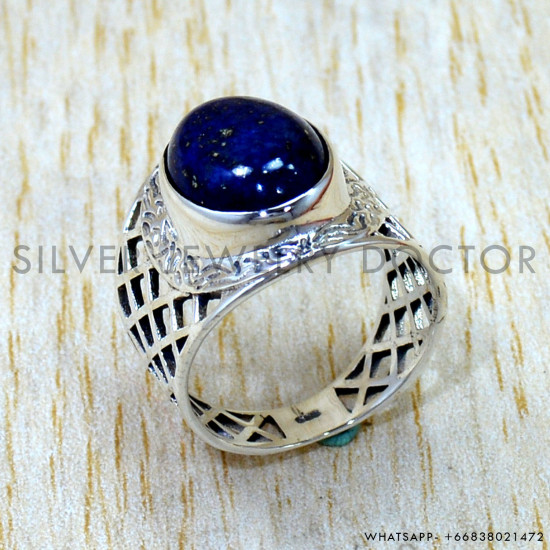 Lapis Lazuli 925 Sterling Silver Ring (SJWR-3262)