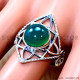 Green Onyx 925 Sterling Silver Ring (SJWR-3266)