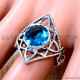 Blue Topaz 925 Sterling Silver Ring (SJWR-3267)