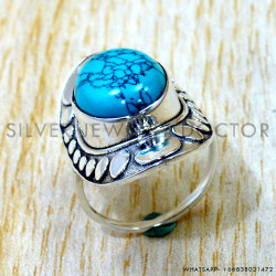 Turquoise 925 Sterling Silver Ring (SJWR-3272)