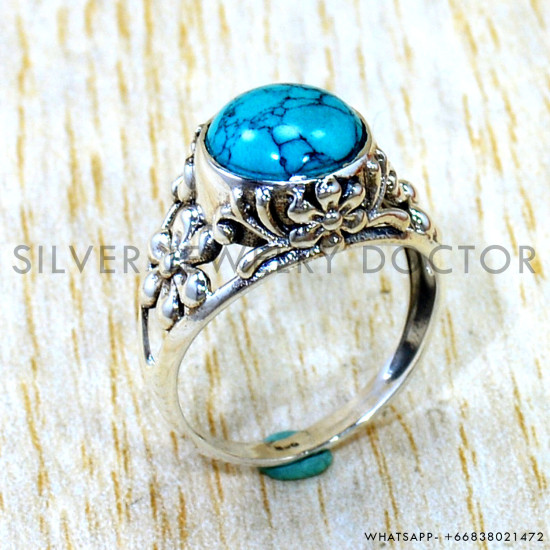 Turquoise 925 Sterling Silver Ring (SJWR-3273)