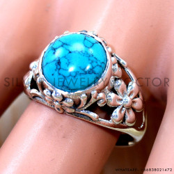 Turquoise 925 Sterling Silver Ring (SJWR-3273)