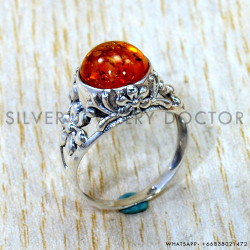 Amber 925 Sterling Silver Ring (SJWR-3277) Amber 925 Sterling Silver Ring (SJWR-3277)