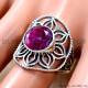 Ruby 925 Sterling Silver Ring (SJWR-3281)