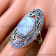 Rainbow Moonstone 925 Sterling Silver Ring (SJWR-3285)