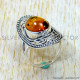 Amber 925 Sterling Silver Ring (SJWR-3286)