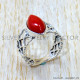 Coral 925 Sterling Silver Ring (SJWR-3288)