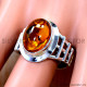 Amber 925 Sterling Silver Ring (SJWR-3294)