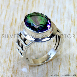 Mystic Topaz 925 Sterling Silver Ring (SJWR-3296) Mystic Topaz 925 Sterling Silver Ring (SJWR-3296)