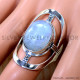 Rainbow Moonstone 925 Sterling Silver Ring (SJWR-3298)