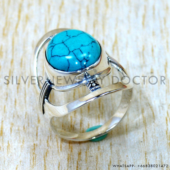 Turquoise 925 Sterling Silver Ring (SJWR-3300)